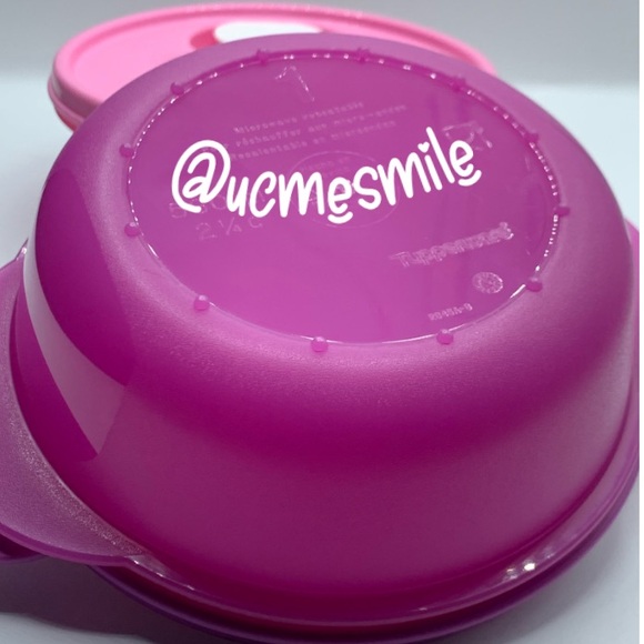 Tupperware Pink/Purple Crystal-wave Microwave-Safe Lunch Bowls - Picture 5 of 6